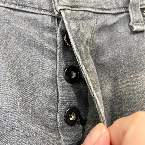 Rag & Bone Women's Button Fly Skinny Leg Jean Black Size 32 FLAW Classic Dark - Picture 4 of 10